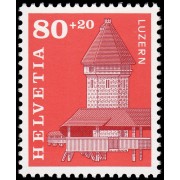 Suiza Switzerland 1439 1993 Sobretasa para la reconstrucción del Puente de la Chapelle en Lucerna MNH