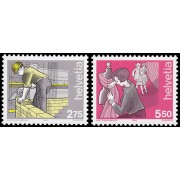 Suiza Switzerland 1325/26 1989 El ser humano y sus oficios I MNH