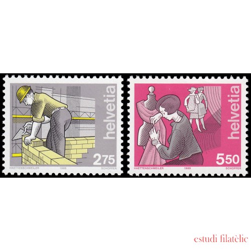 Suiza Switzerland 1325/26 1989 El ser humano y sus oficios I MNH