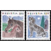 Suiza Switzerland  1419/20 1993 Animales IV MNH