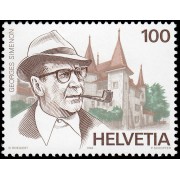 Suiza Switzerland  1463 1994 Homenaje a Georges Simenon Emisión conjunta Francia, Belgica y Suiza MNH