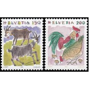 Suiza Switzerland 1459/60 1994 Animales V MNH