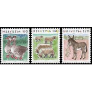 Suiza Switzerland 1491/93 1995 Animales VI MNH