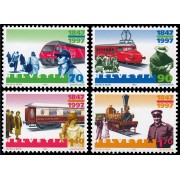 Suiza Switzerland 1529/32 1997 150 aniv. del ferrocarril en Suiza MNH