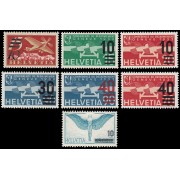 Suiza Switzerland A-19/25 1935-38 Sellos de 1923-33 con sobrecarga MH