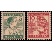 Suiza Switzerland 149/50 1915 Pro Juventud MNH