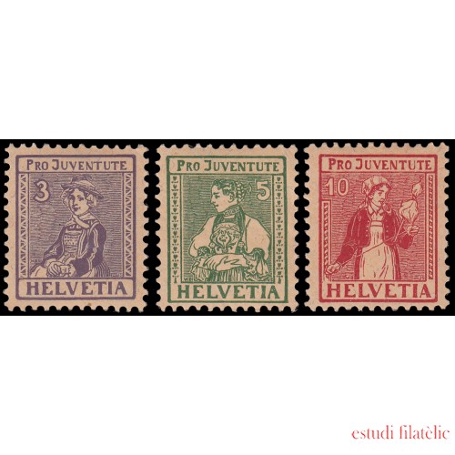 Suiza Switzerland 154/56 1917 Pro juventud MNH