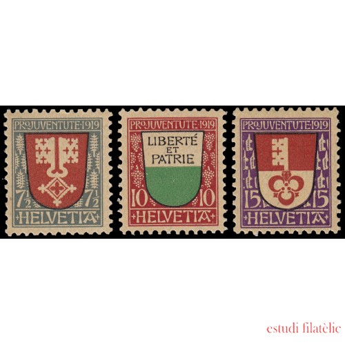 Suiza Switzerland 173/75 1919 Pro Juventud MNH