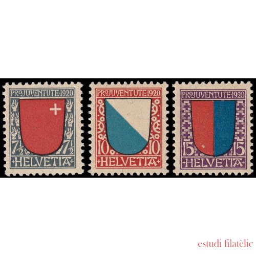 Suiza Switzerland 176/78 1920 Pro Juventud MNH