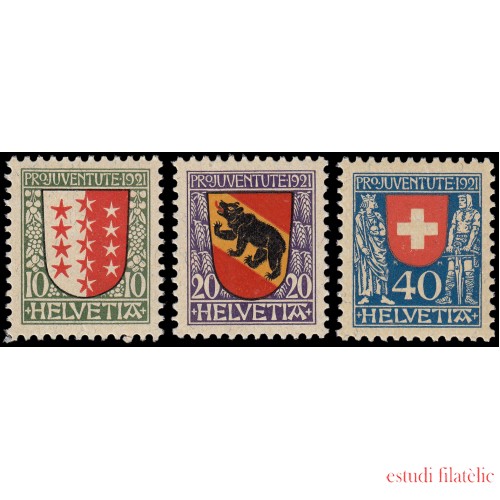 Suiza Switzerland 185/87 1921 Pro Juventud MNH