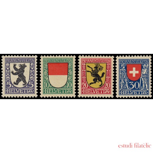 Suiza Switzerland 214/17 1924 Pro Juventud MNH