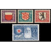 Suiza Switzerland 231/34 1928 Pro juventud Escudos de Villas MNH