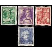 Suiza Switzerland 267/70 1933 Pro Juventud Grégoire Girard MNH