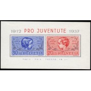 Suiza Switzerland HB 3 1937 Pro Juventud MH