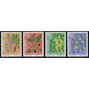 Suiza Switzerland 972/75 1974 Pro juventud Plantas venenosas del bosque MNH