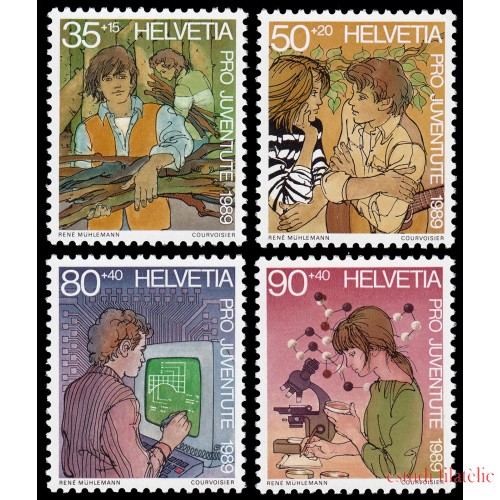 Suiza Switzerland 1333/36 1989 Pro juventud Desarrollo de la infancia MNH