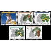 Suiza Switzerland 1411/15 1992 Pro juventud Navidad Árboles del bosque MNH