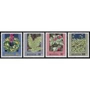 Suiza Switzerland 1440/43 1993 Pro juventud Navidad Plantas del bosque MNH