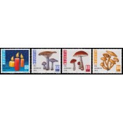 Suiza Switzerland 1464/67 1994 Pro juventud Navidad Setas MNH