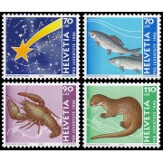 Suiza Switzerland 1525/28 1996 Pro juventud Navidad Fauna diversa MNH