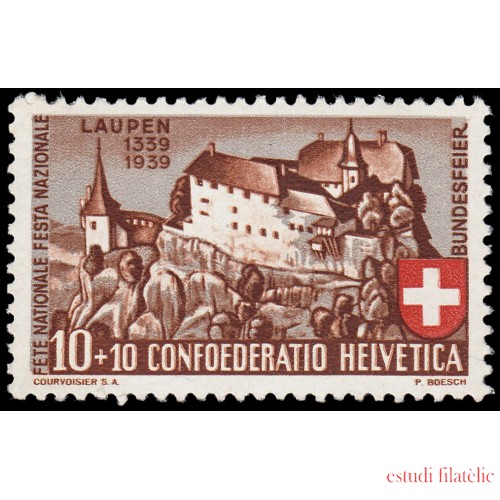 Suiza Switzerland 341 1939 Pro patria Castillo de Laupen MNH