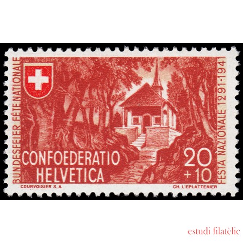 Suiza Switzerland 369a 1941 Pro patria 650 Aniversario de la Confederación MNH