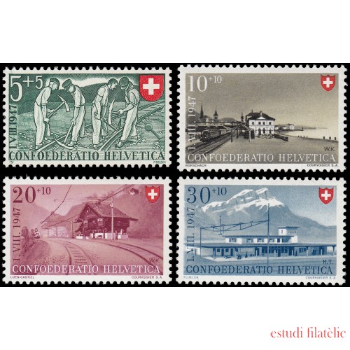 Suiza Switzerland 437/40 1947 Fiesta Nacional MNH