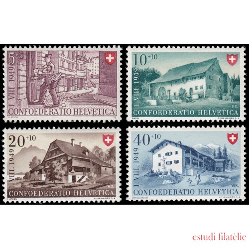 Suiza Switzerland 477/80 1949 Pro patria MNH