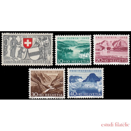 Suiza Switzerland 521/25 1952 Pro patria MH