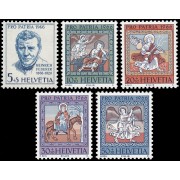 Suiza Switzerland 769/73 1966 Pro patria Heinrich Federer MNH