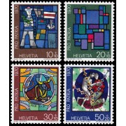 Suiza Switzerland 857/60 1970 Pro patria Arte y trabajo artesanal MNH