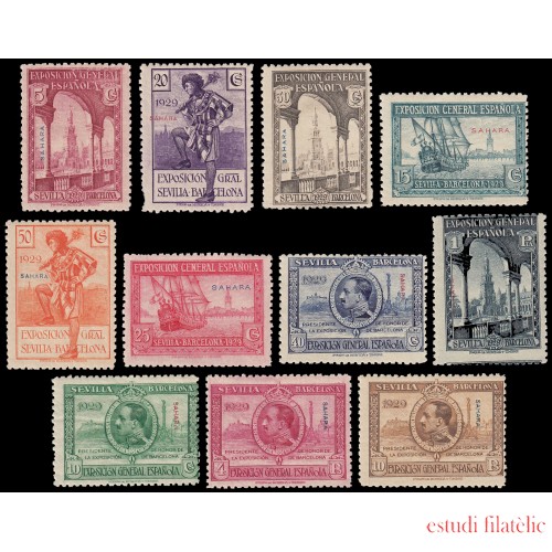 Sahara 25/35 1929 Exposiciones de Barcelona y Sevilla MNH