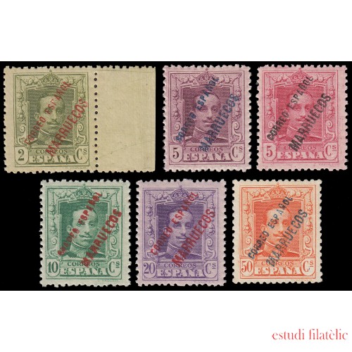 Tánger 17/22 1923-1930 Alfonso XIII MNH