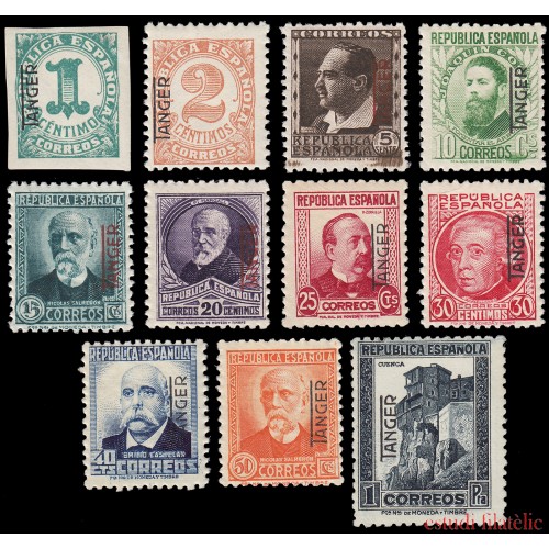 Tanger 85/95 1937-1938  Personajes Cifras MNH