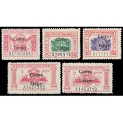 Tánger 142/46 1938 Sellos de derechos consulares MNH