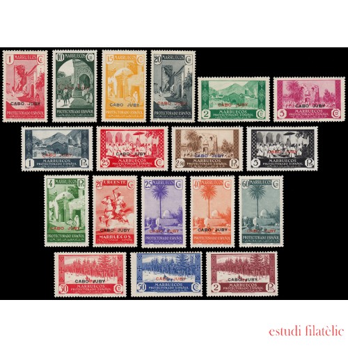 Cabo Juby 67/84 1935/36 Sellos de Marruecos Protectorado Español MNH