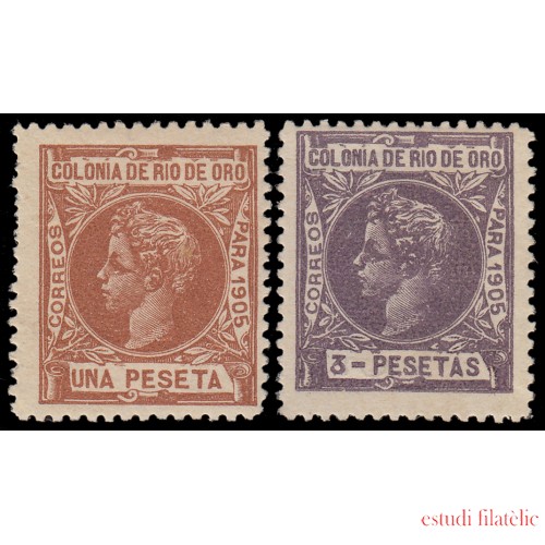 Guinea Española 37 y 39 1905 Alfonso XIII MH