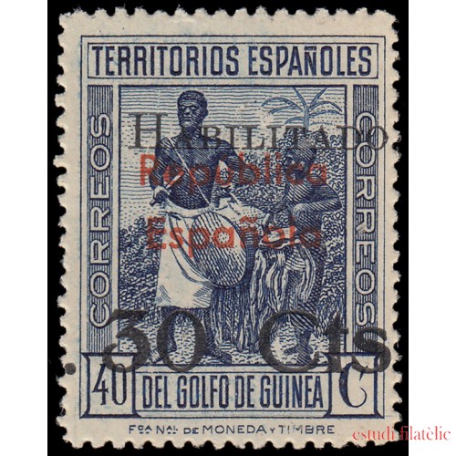 Guinea Española 253v 1937/38 Variedad MNH