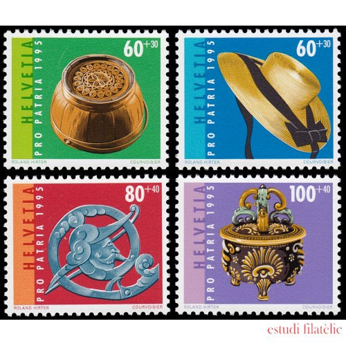 Suiza Switzerland 1476/79 1995 Pro patria Arte popular MNH