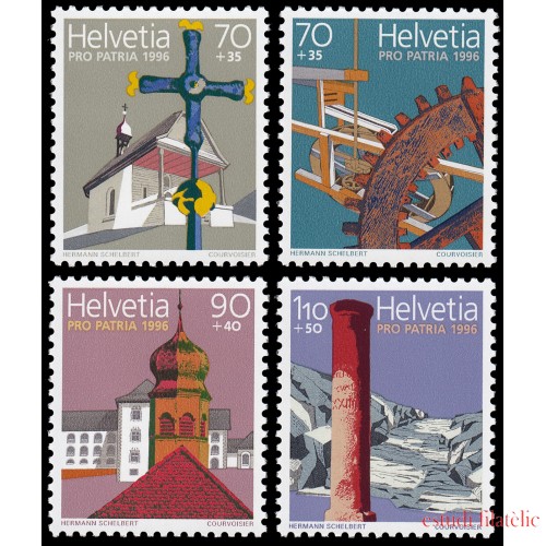 Suiza Switzerland 1505/08 1996 Pro patria Bienes culturales y paisajes MNH