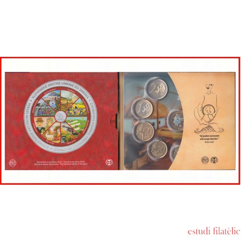 Eslovaquia 2020 Cartera Of Monedas € euro Set Pintura 