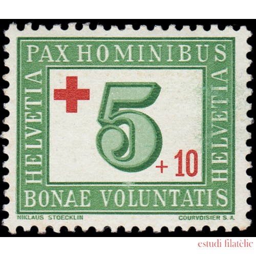 Suiza Switzerland 418 1945 En beneficio de Cruz Roja MH