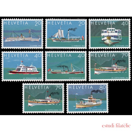 Suiza Switzerland 1050/57 1978 Exposición Filatélica Nacional Lemanex 78 MNH