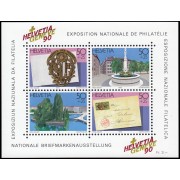 Suiza Switzerland HB 26 1990 Exposición nacional de sellos Ginebra MNH