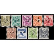 Suiza Switzerland Servicios 150a/58a 1938 Paisajes Cruz sobreimpresa MNH