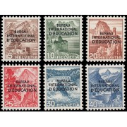 Suiza Switzerland Servicios 279/84 1948 International Bureau of Education BIE/IBE MNH