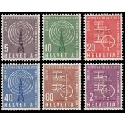 Suiza Switzerland  Servicios 393/98 1958 Centenario de la Unión Internacional de Telecomunicaciones I.T.U. MNH