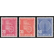 Suiza Switzerland Servicios 423/25 1960 Centenario de la Unión Internacional de Telecomunicaciones I.T.U. MNH