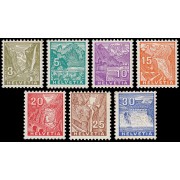 Suiza Switzerland 271/77 1934 Paisajes MH