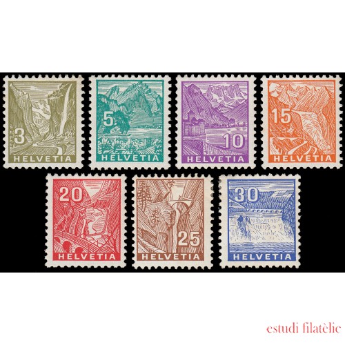 Suiza Switzerland 271/77 1934 Paisajes MH